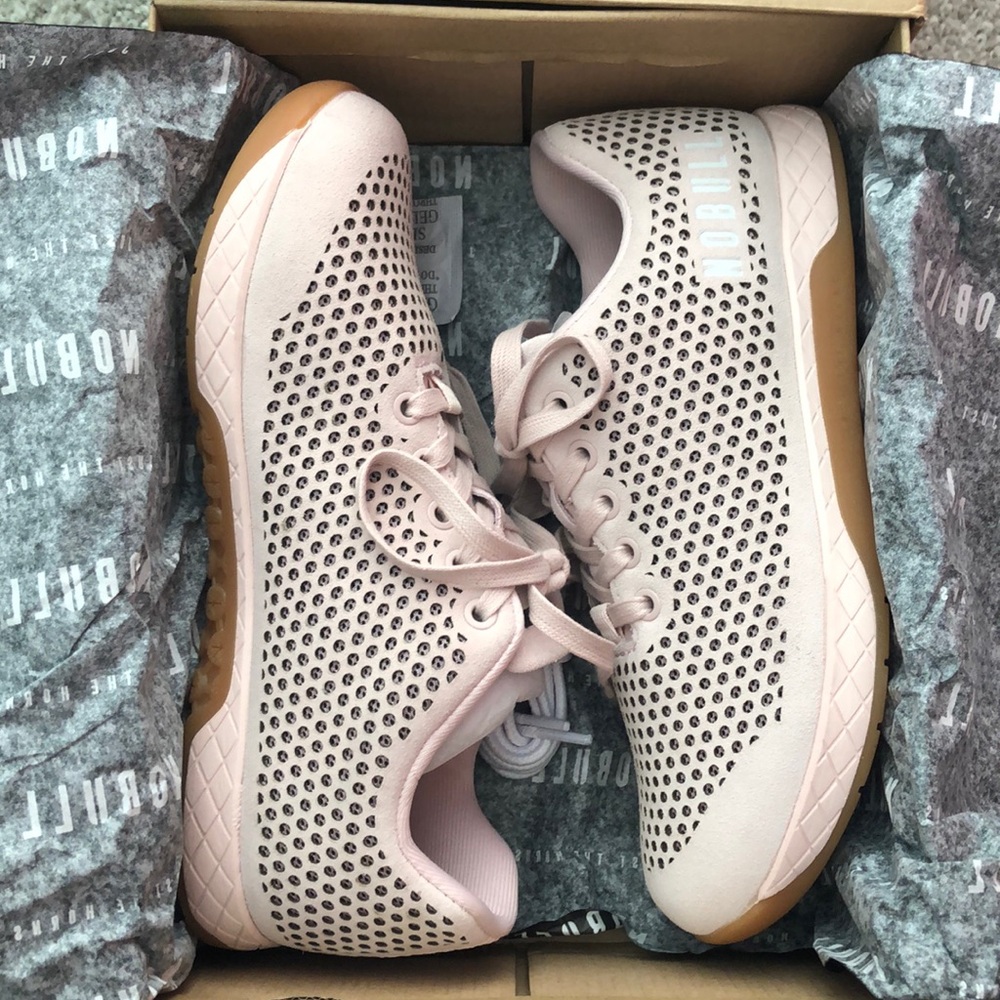 NOBULL blush suede trainers